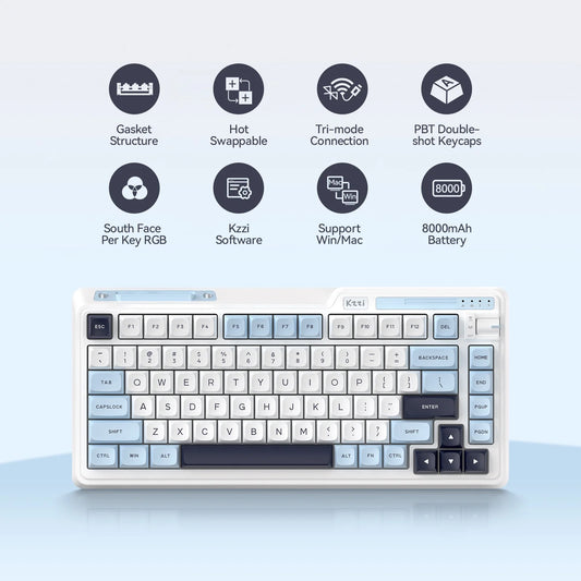 KZZI K75V2 75% Wireless Mechanical  Keyboard